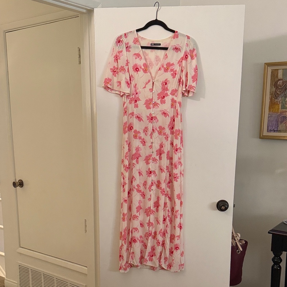 Floral Pink Maxi Dress